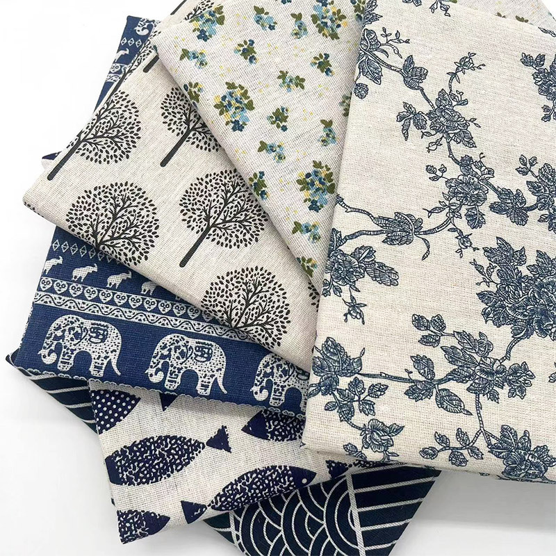 Home Decor Inspo - Retro Boho Floral Cotton Linen Blend