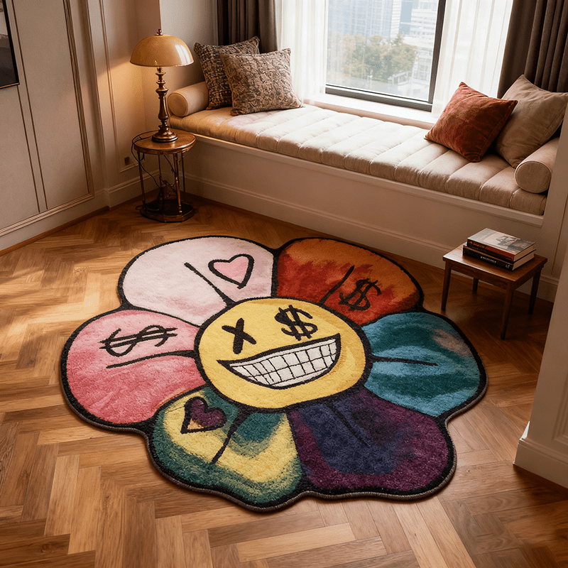 Home Decor Dopamine - VIKAMA Color Dopamine Creative Bedroom Carpet