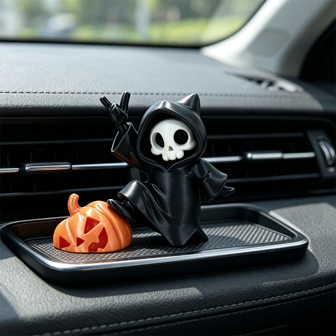 Home Decor Etsy - Cat Ear Grim Reaper Halloween Figurine