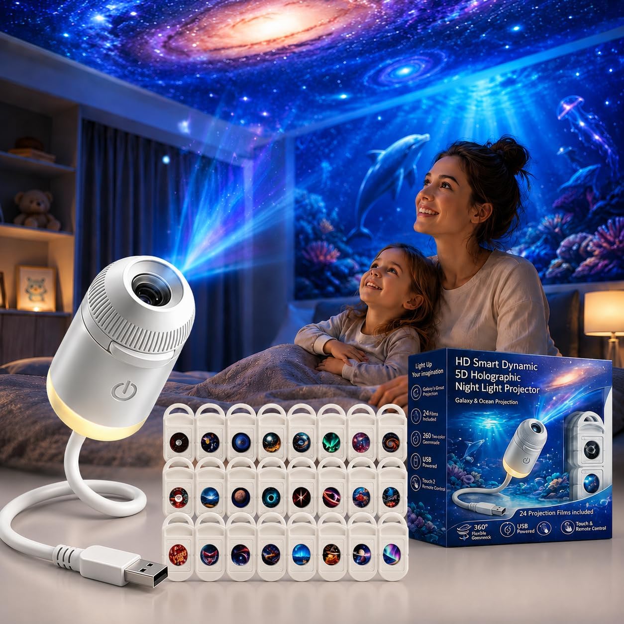 Home Decor Inspo - HD Smart Dynamic 5D Holographic Night