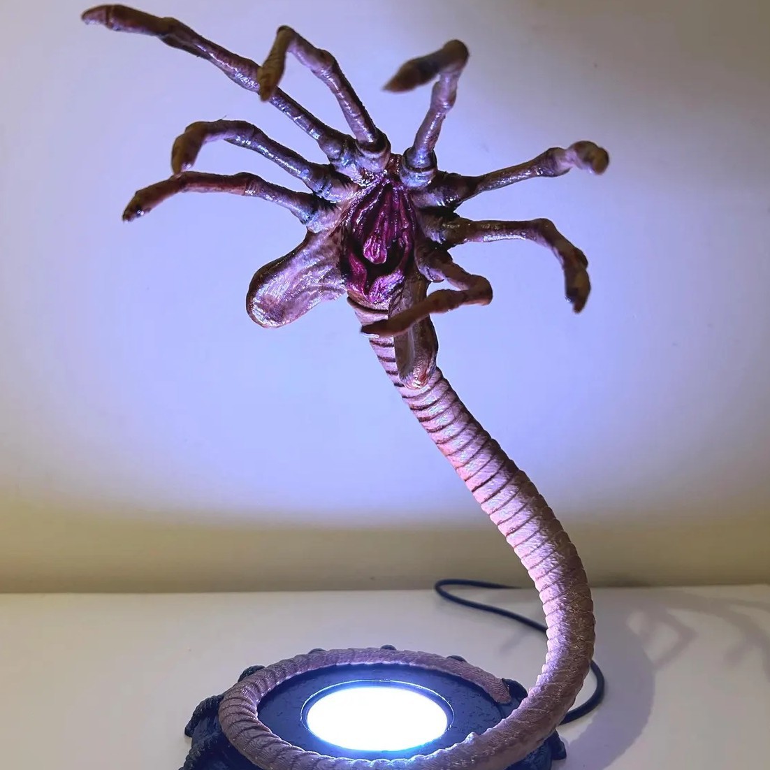 Home Decor Inspo - Alien Facehugger Lamp Nightlight, Flashing Halloween