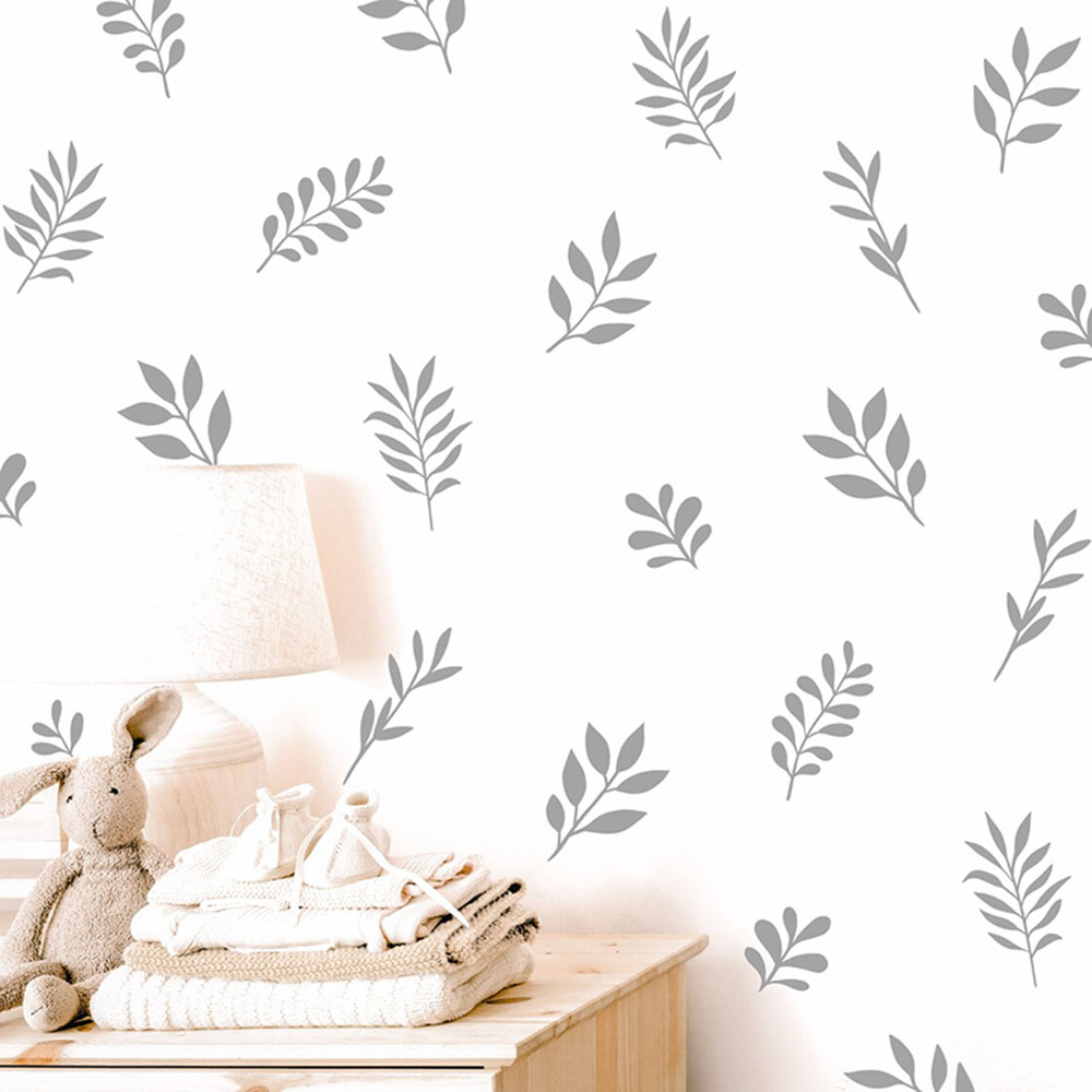 Home Decor Vinyl Flooring - 41Pcs Botanical Leaf Wall Sticker Playroom