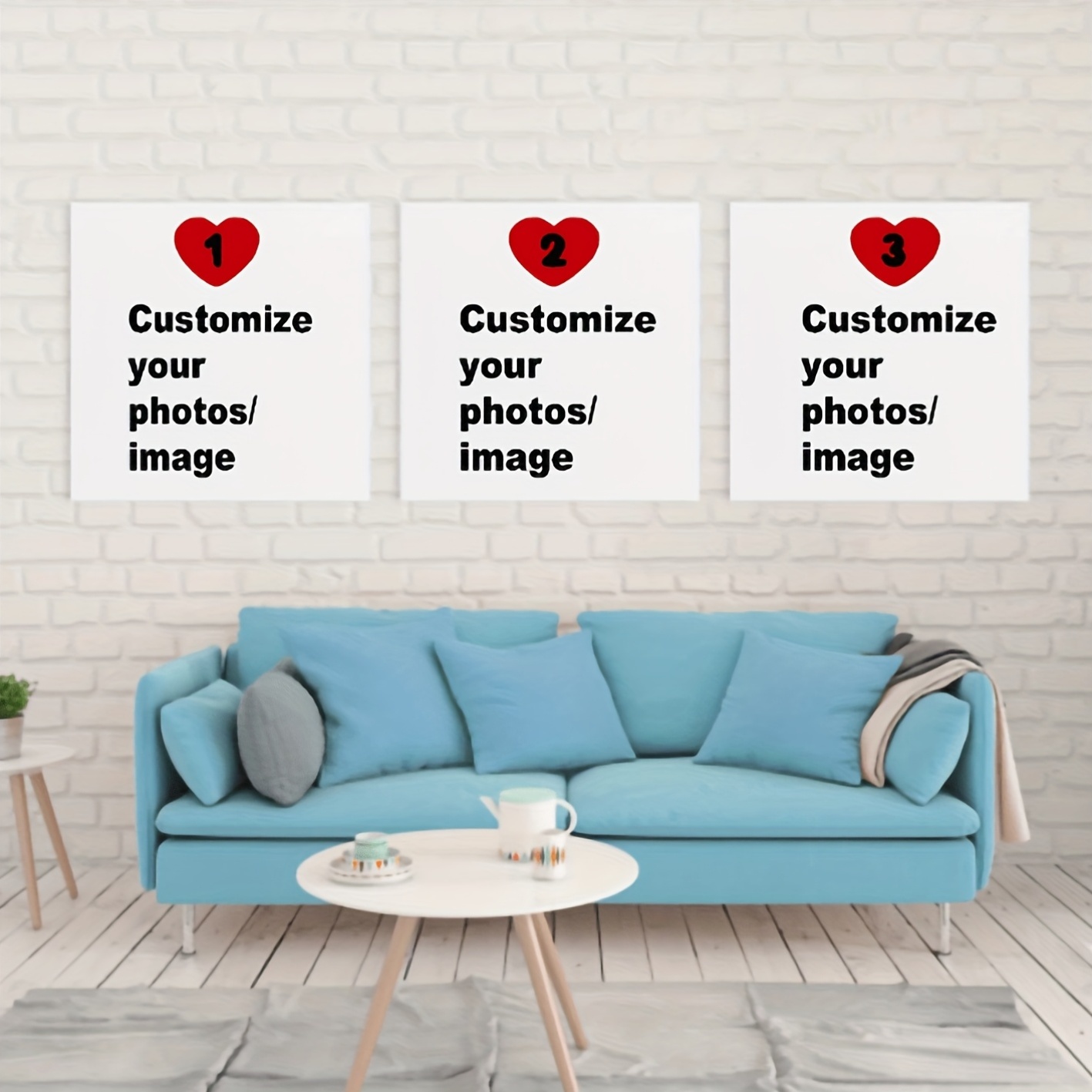 Home Decor Kit - 3pcs/set Custom Square Canvas Poster Personalized