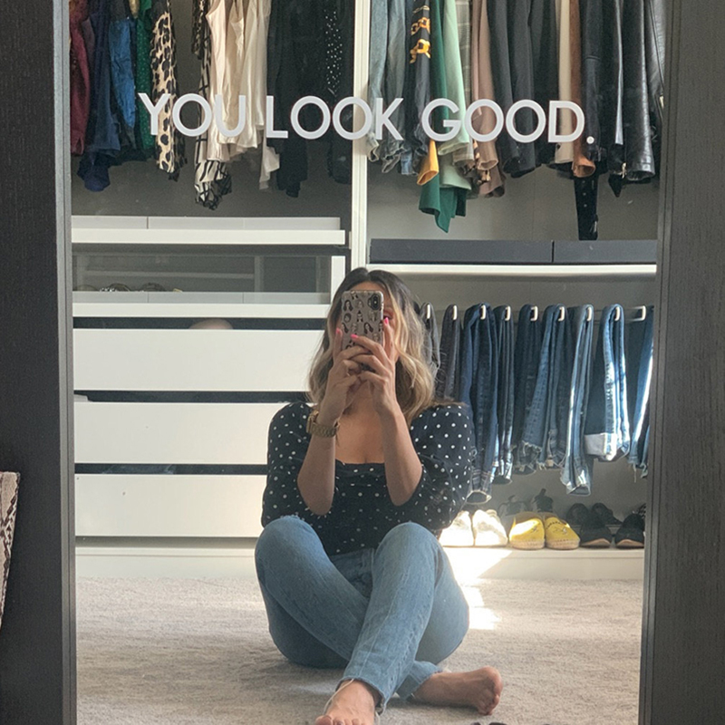 Home Decor Vinyl Flooring - You Look Good Mirror Wall Sticker