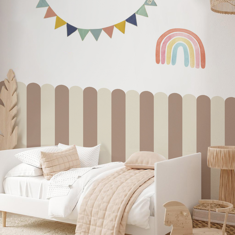 Flooring Home Decor - Multicolor Vertical Striped Arc Wallpaper Nursery