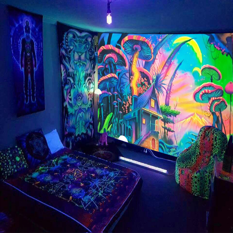 Black Light Tapestry Wall Hang - Home Decor Etsy review and price