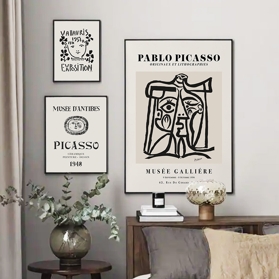 Picasso Line Cat Pigeon Girl A - Home Decor Exhibition review and price