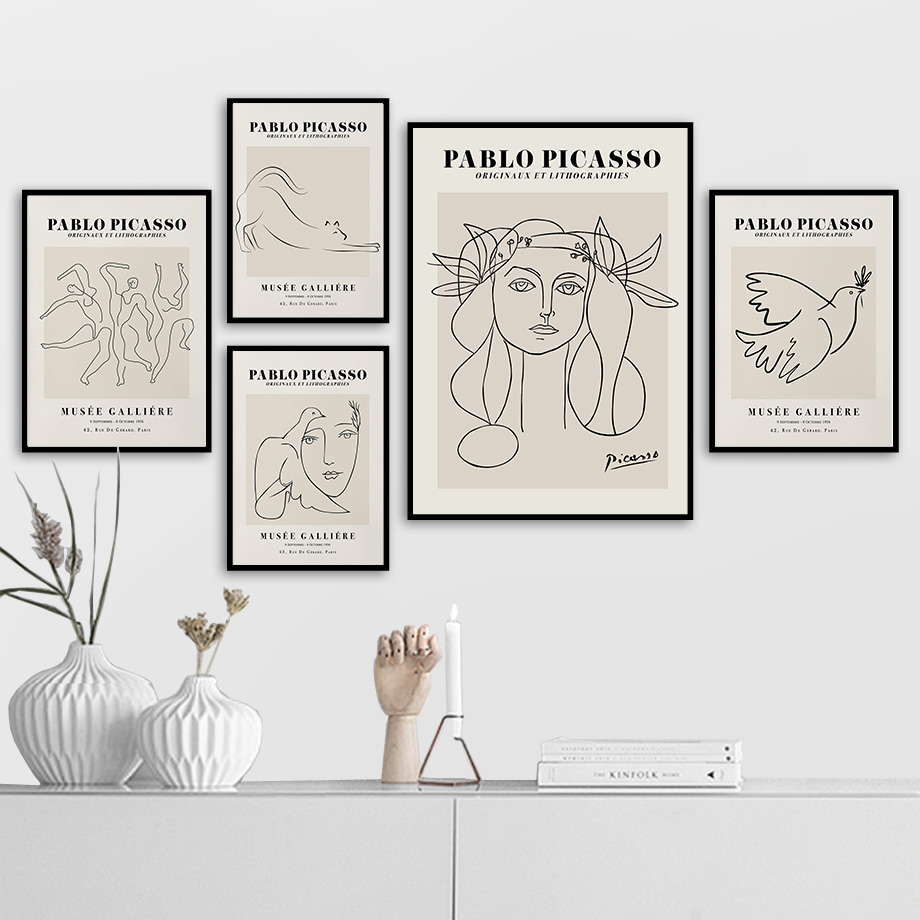 Picasso Line Cat Pigeon Girl A - Home Decor Exhibition review and price