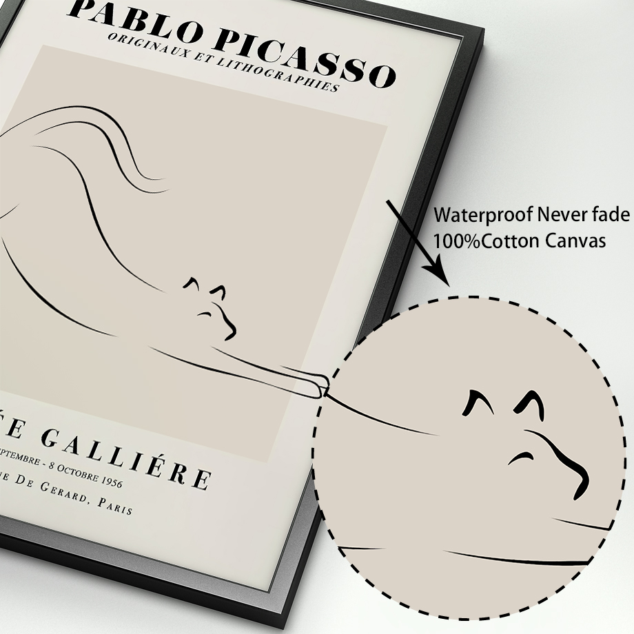 Picasso Line Cat Pigeon Girl A - Home Decor Exhibition review and price