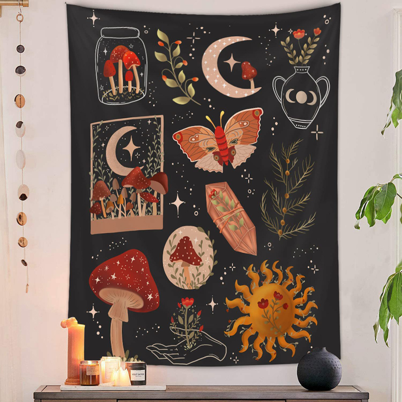 Psychedelic Mushroom Tapestry  - Home Decor Etsy review and price