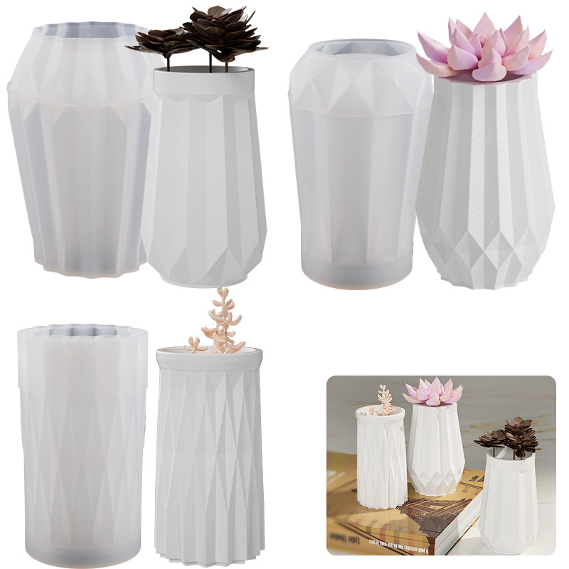 Round Diamond Vase Silicone Mo - Home Decor Vase With Flowers review and price