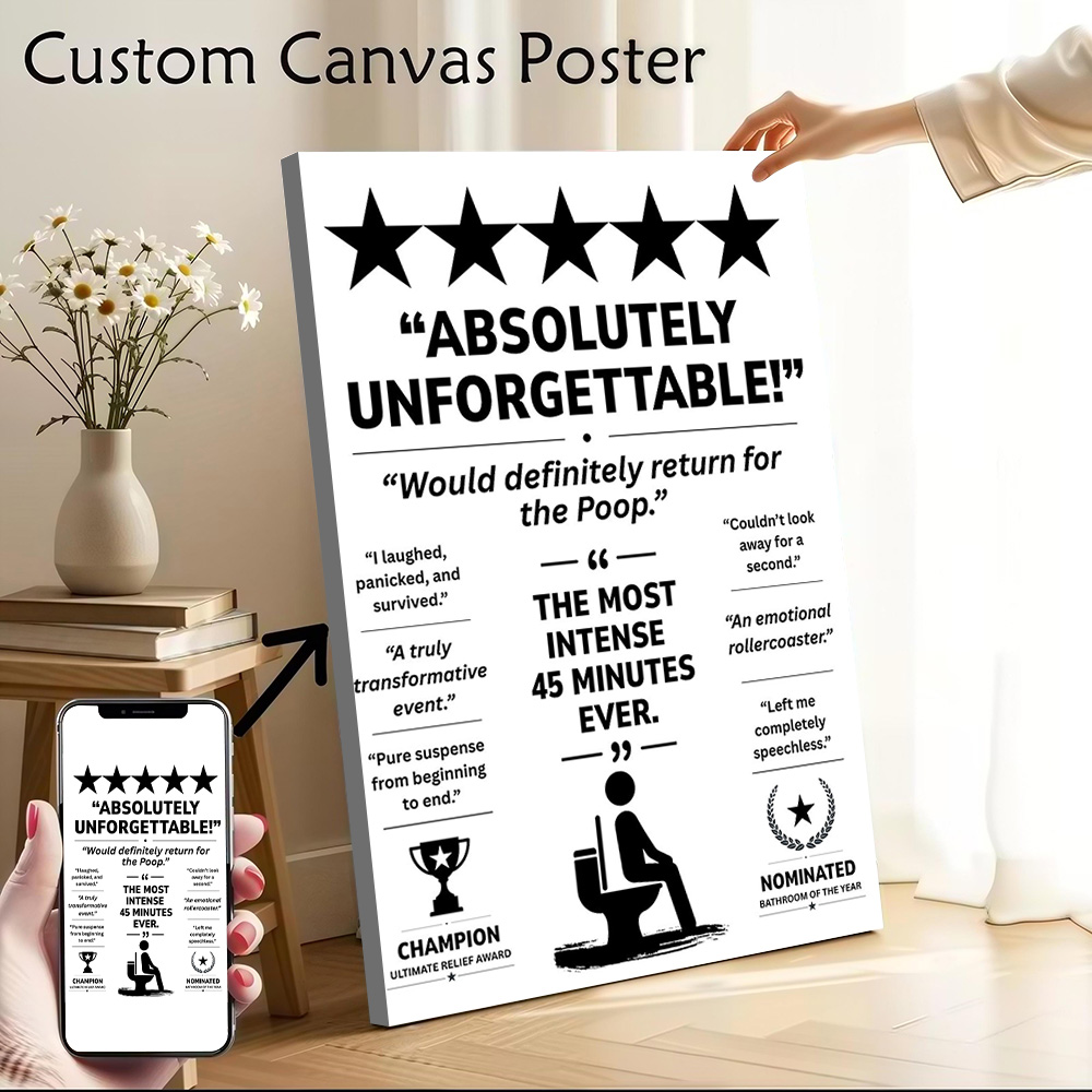 Funny Bathroom Review Printed  - Review Home Decor review and price