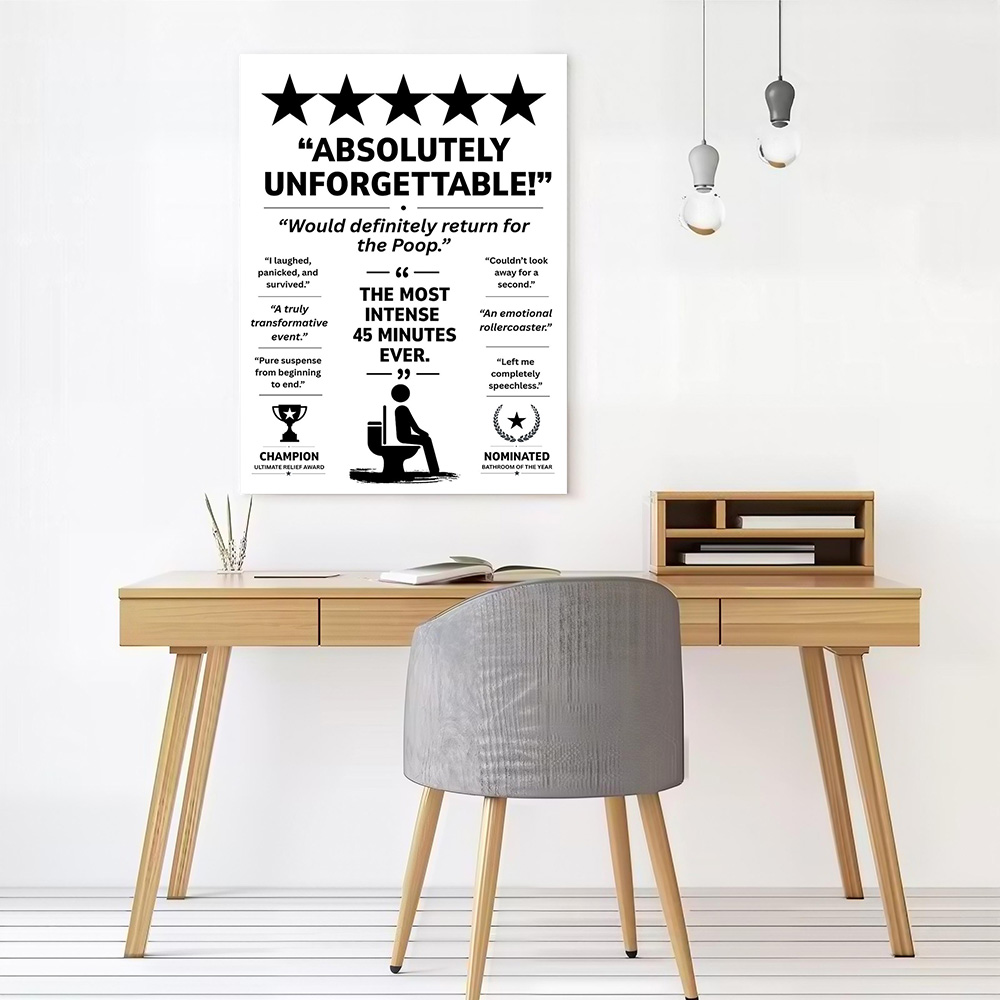 Funny Bathroom Review Printed  - Review Home Decor review and price