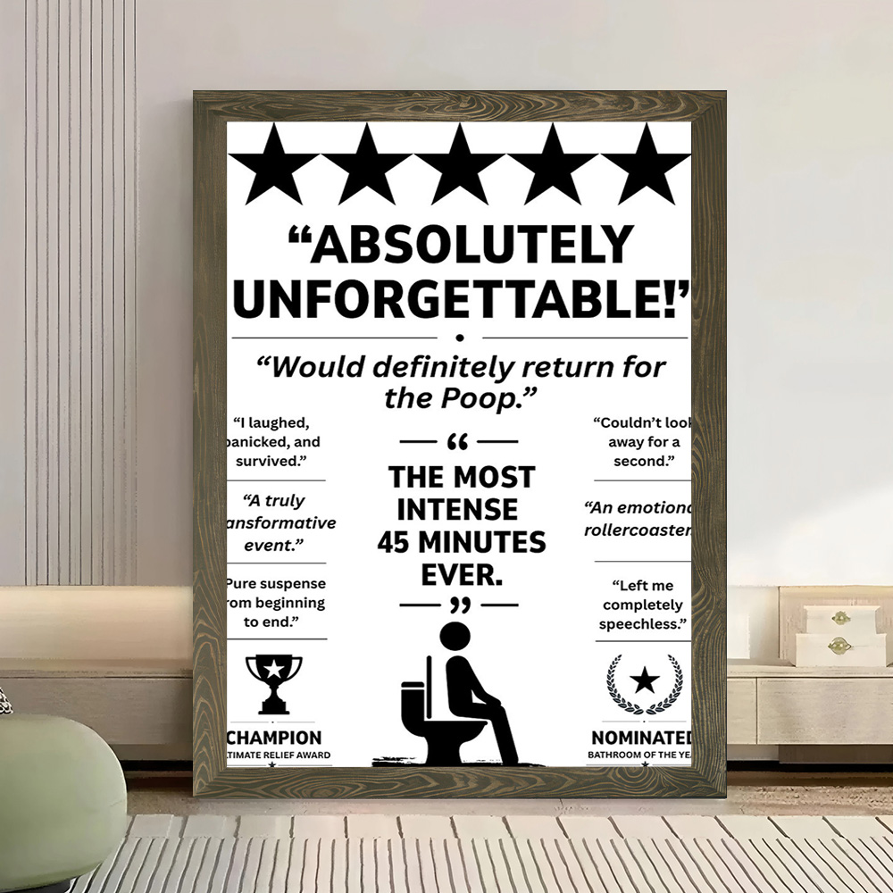 Funny Bathroom Review Printed  - Review Home Decor review and price