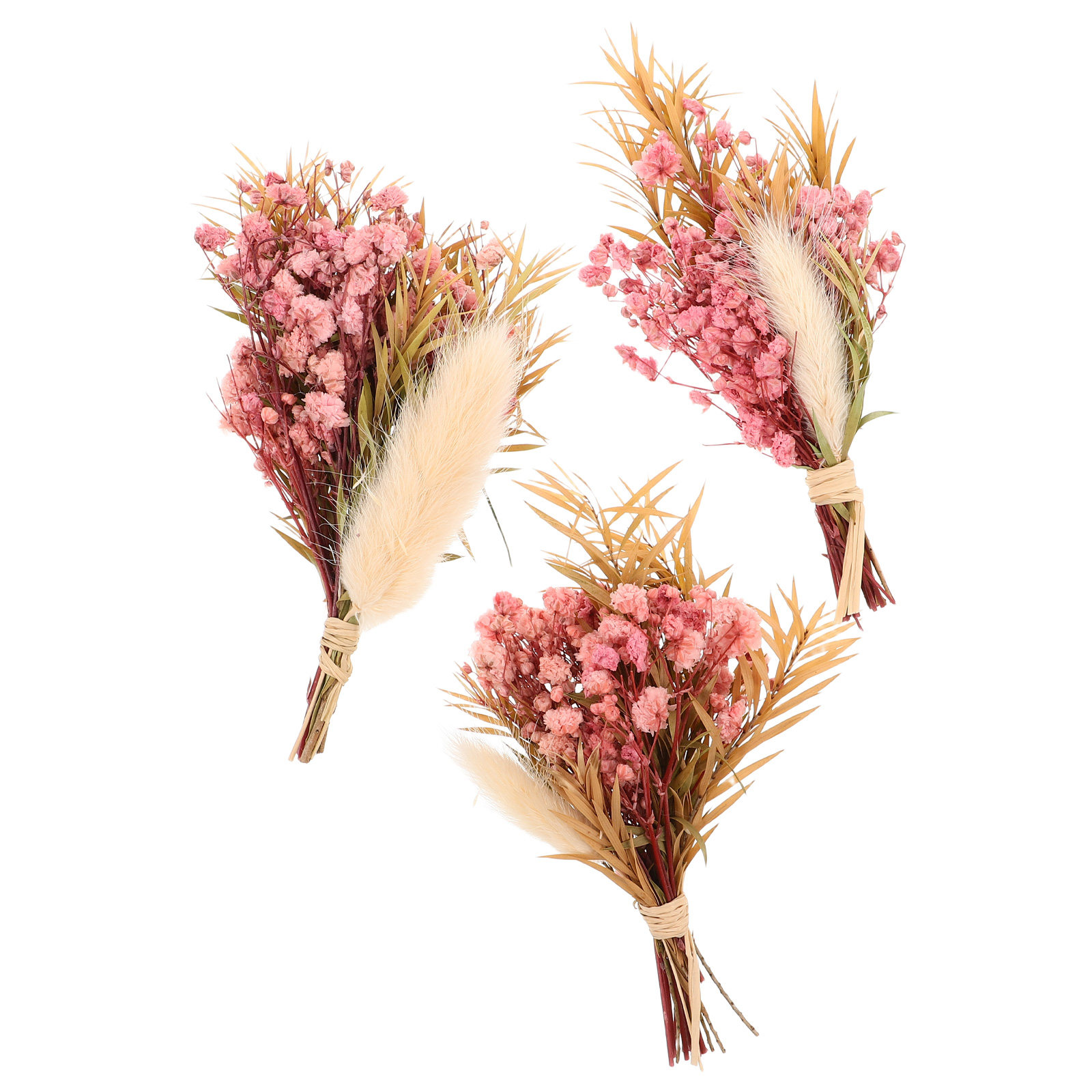 3Pcs Mini Dried Floral Bouquet - Home Decor Vase With Flowers review and price
