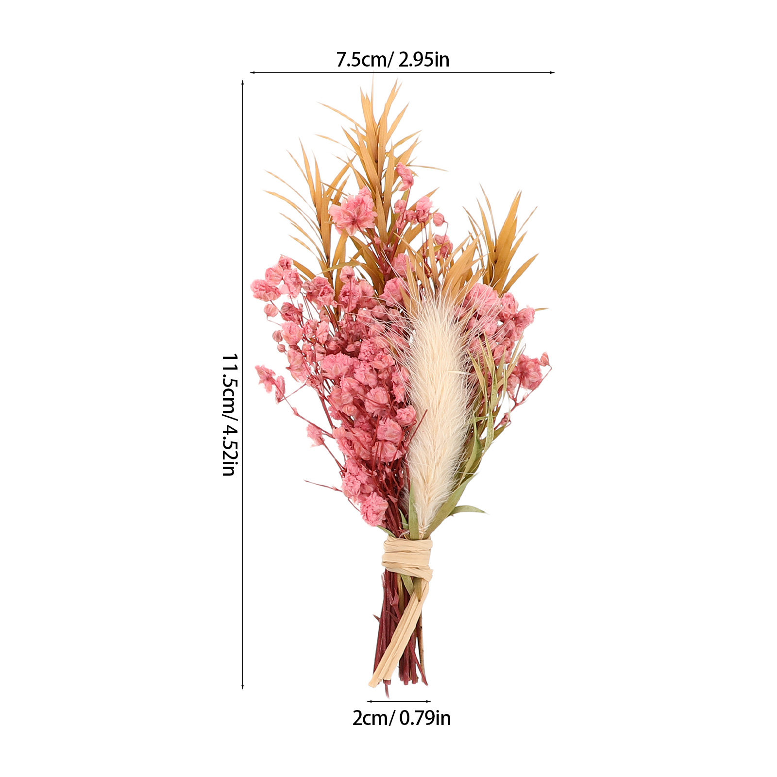 3Pcs Mini Dried Floral Bouquet - Home Decor Vase With Flowers review and price