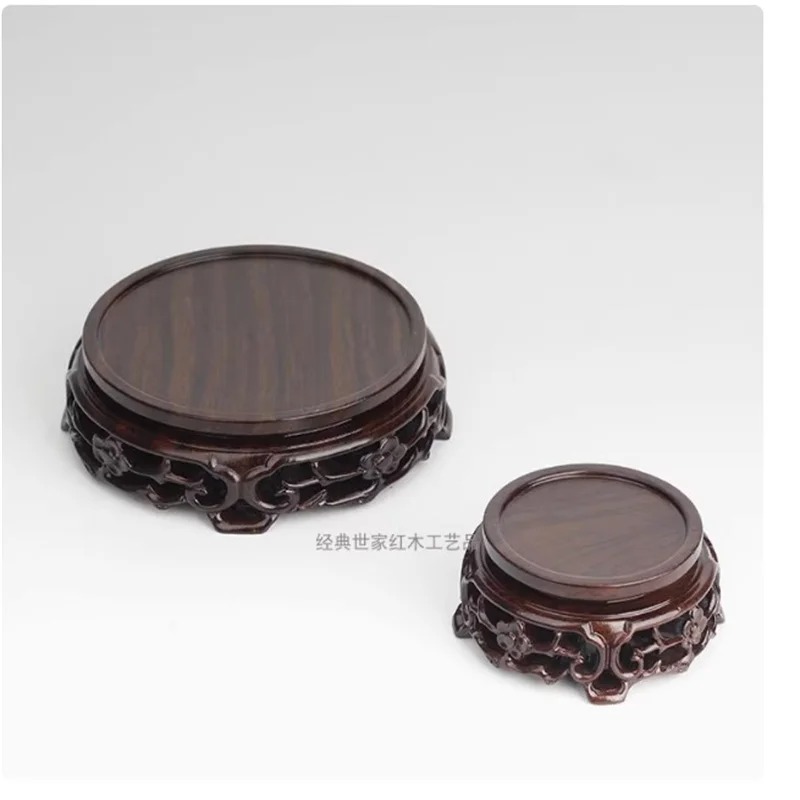 Round Wood Carved Flower Vase  - Home Decor Exhibition review and price