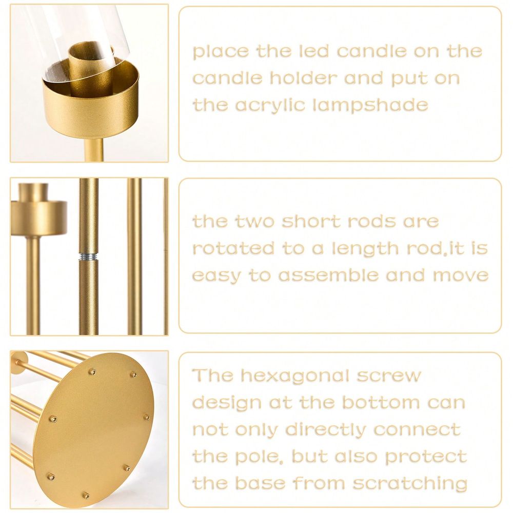 48inch Gold Floor Candle Holde - Flooring Home Decor review and price