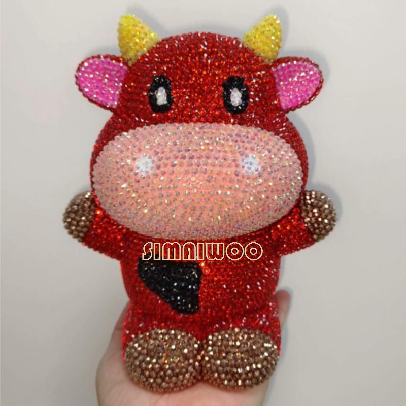 DIY Rhinestone Art Cow Doll To - Home Decor Exhibition review and price