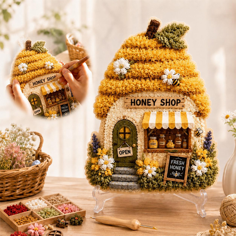 3D Mushroom House Poke Art DIY - Home Decor Kit review and price