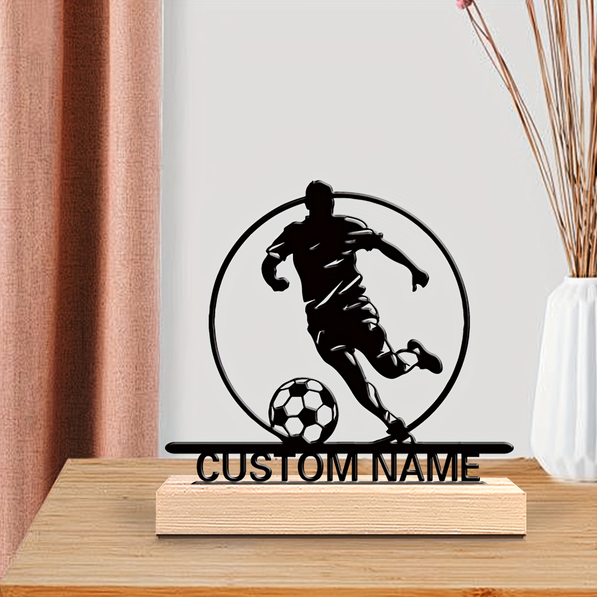 Custom Soccer Player Metal Sta - Home Decor Inspo review and price