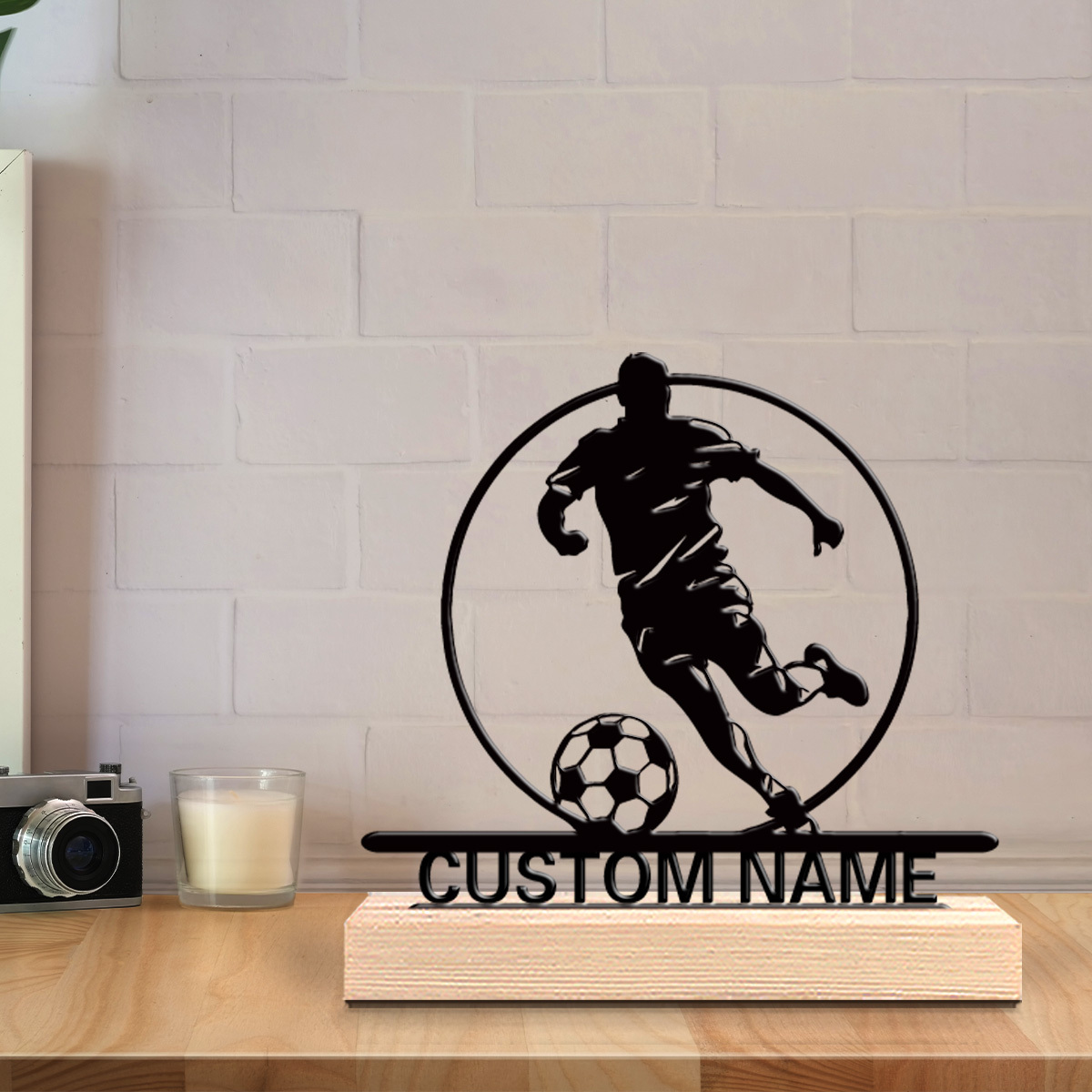 Custom Soccer Player Metal Sta - Home Decor Inspo review and price