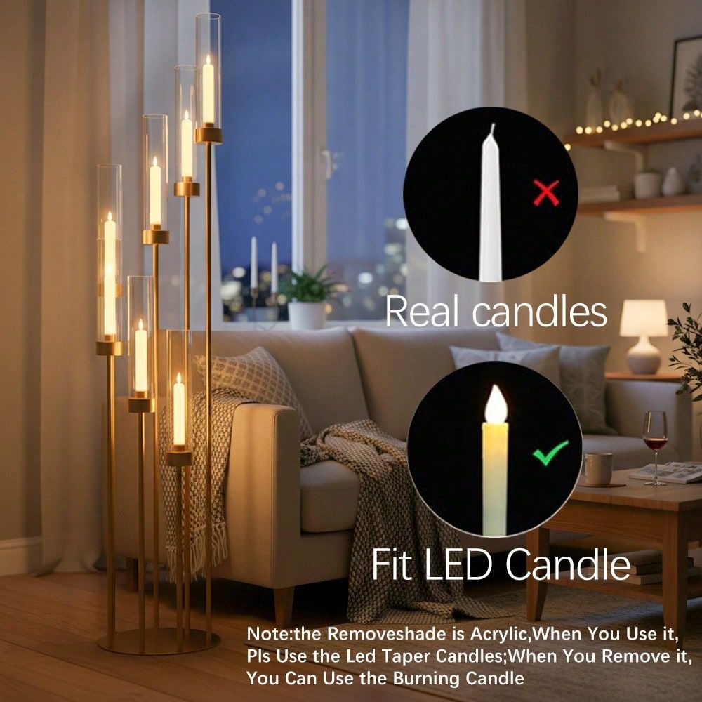 2Pcs 7Arm Gold Floor Candelabr - Flooring Home Decor review and price