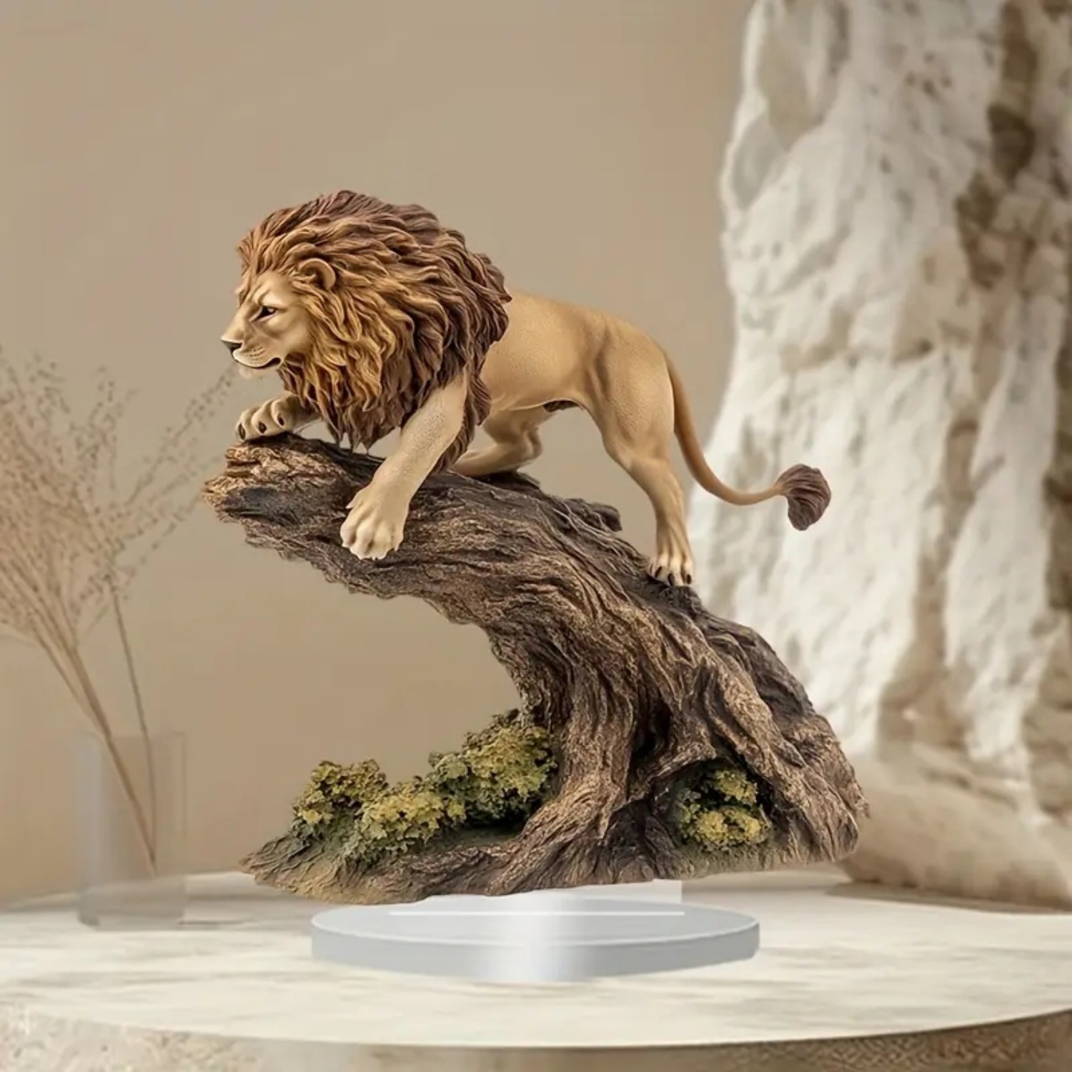 Male Lion Statue,2D Flat Anima - Home Decor Kit review and price