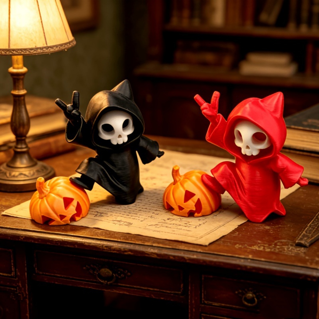 Cat Ear Grim Reaper Halloween  - Home Decor Etsy review and price