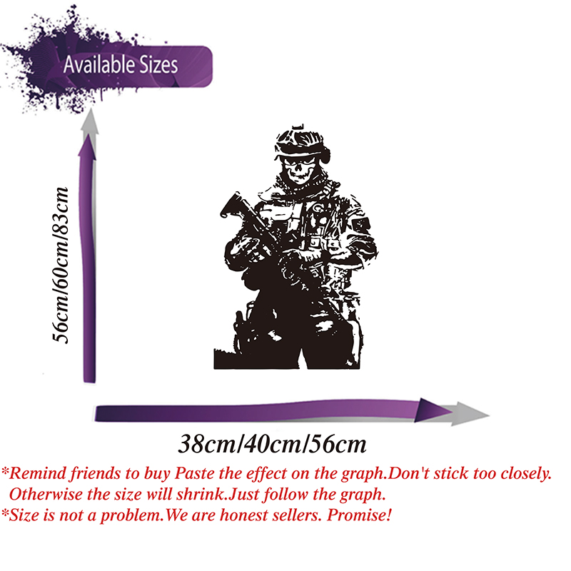 Solider Sniper Skull War Wall  - Home Decor Vinyl Flooring review and price