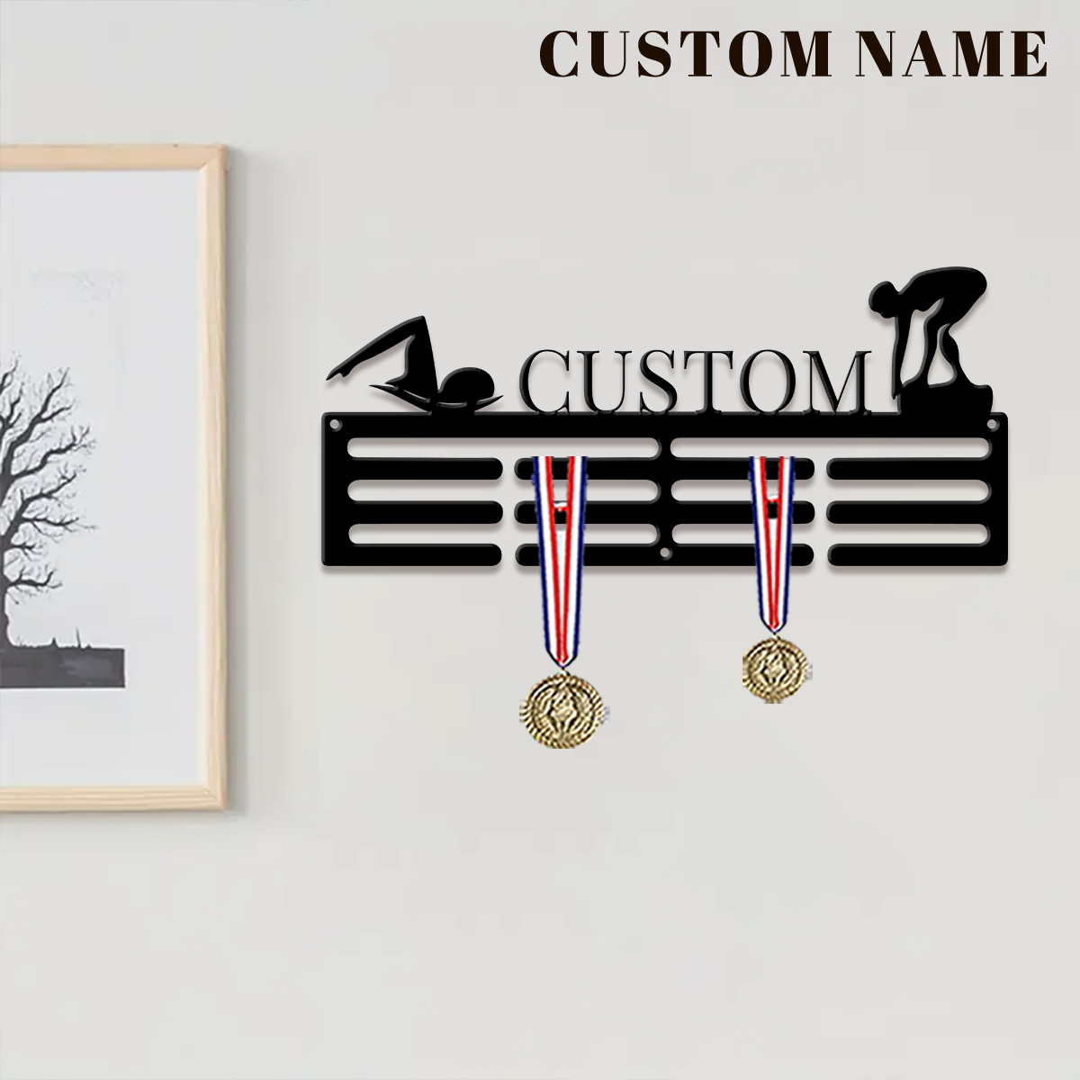 1pc Custom Swimming Metal Meda - Home Decor Inspo review and price