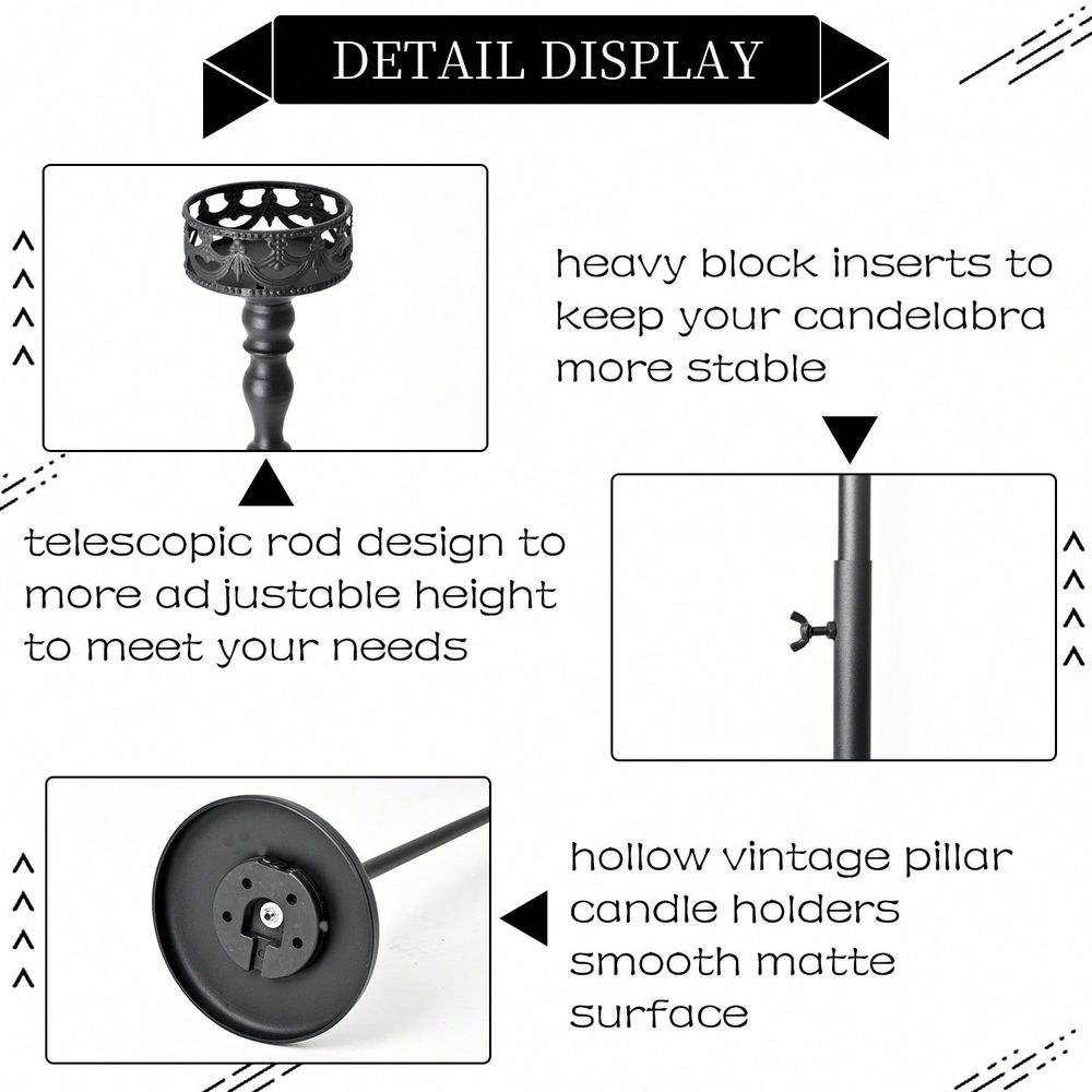 Adjustable Metal Taper Candle  - Flooring Home Decor review and price