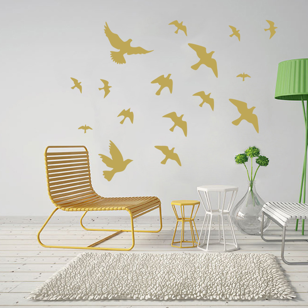 12Pcs/set Bird Wall Stickers H - Home Decor Vinyl Flooring review and price