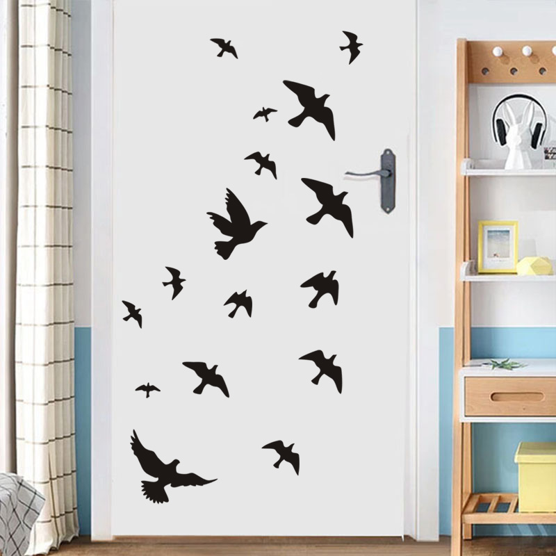 12Pcs/set Bird Wall Stickers H - Home Decor Vinyl Flooring review and price