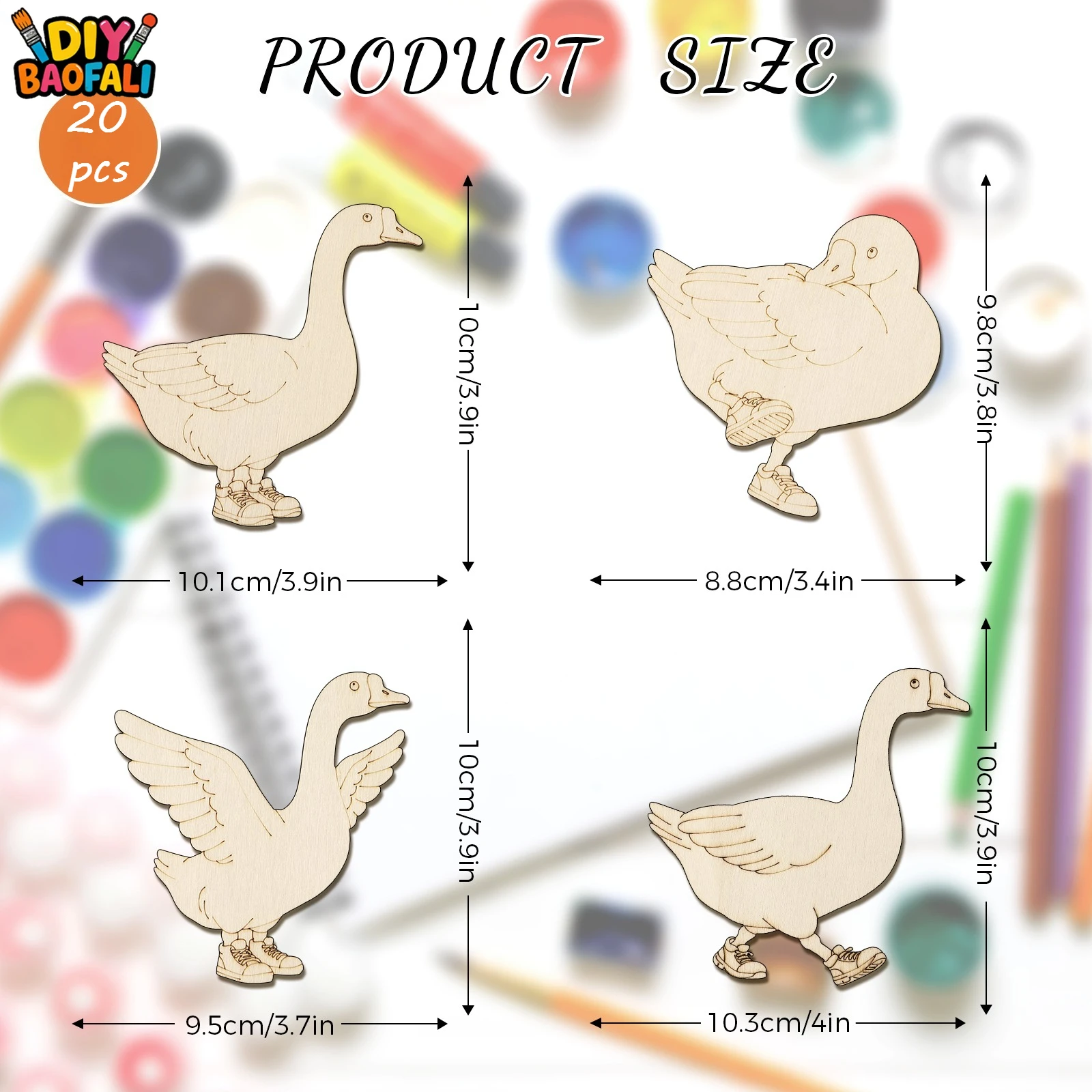 20pcs Unfinished Wooden Craft  - Home Decor Kit review and price