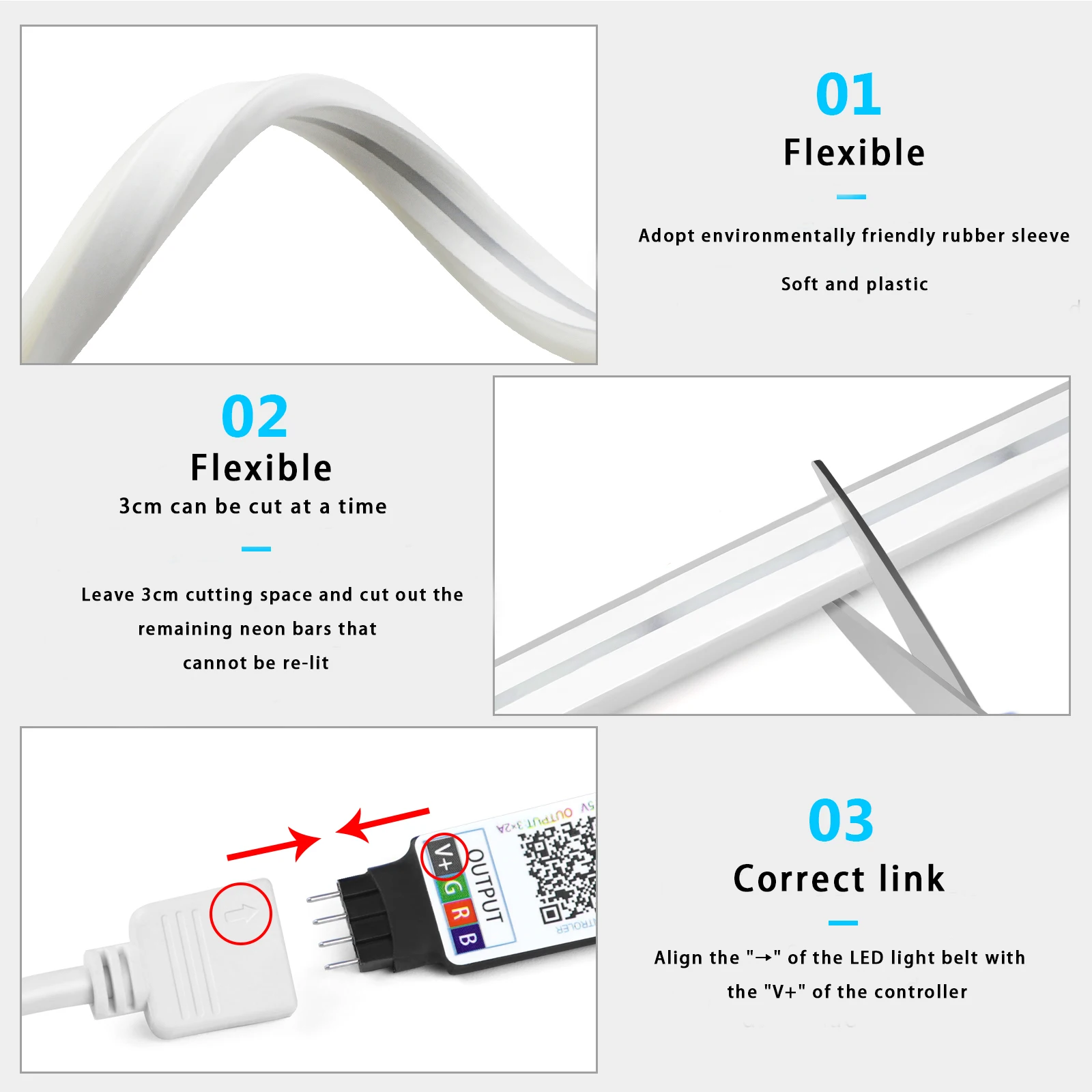 1-5m RGB LED Neon Strip Light  - Home Decor Inspo review and price
